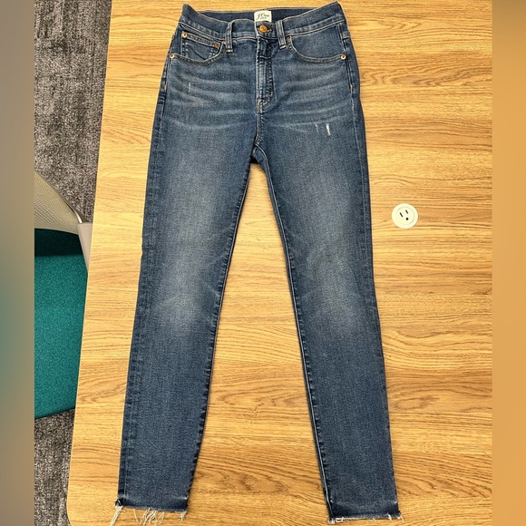 J Crew skinny Toothpick Jeans High Rise Raw Edge size 27 - Picture 1 of 3